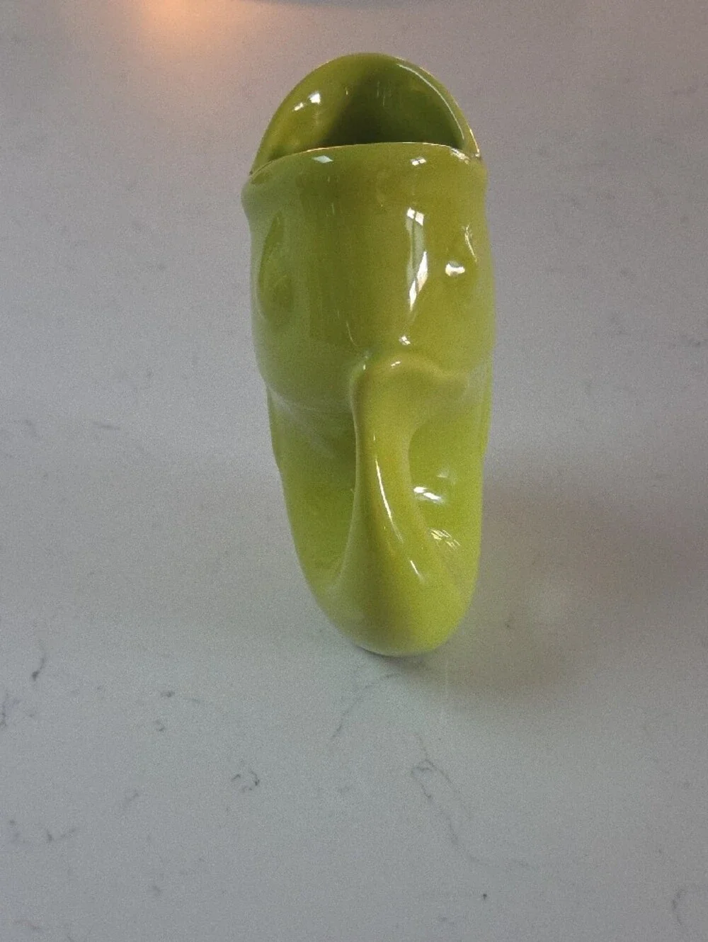 Ceramic Fish Accent Vase in Bright Lime Green 2006